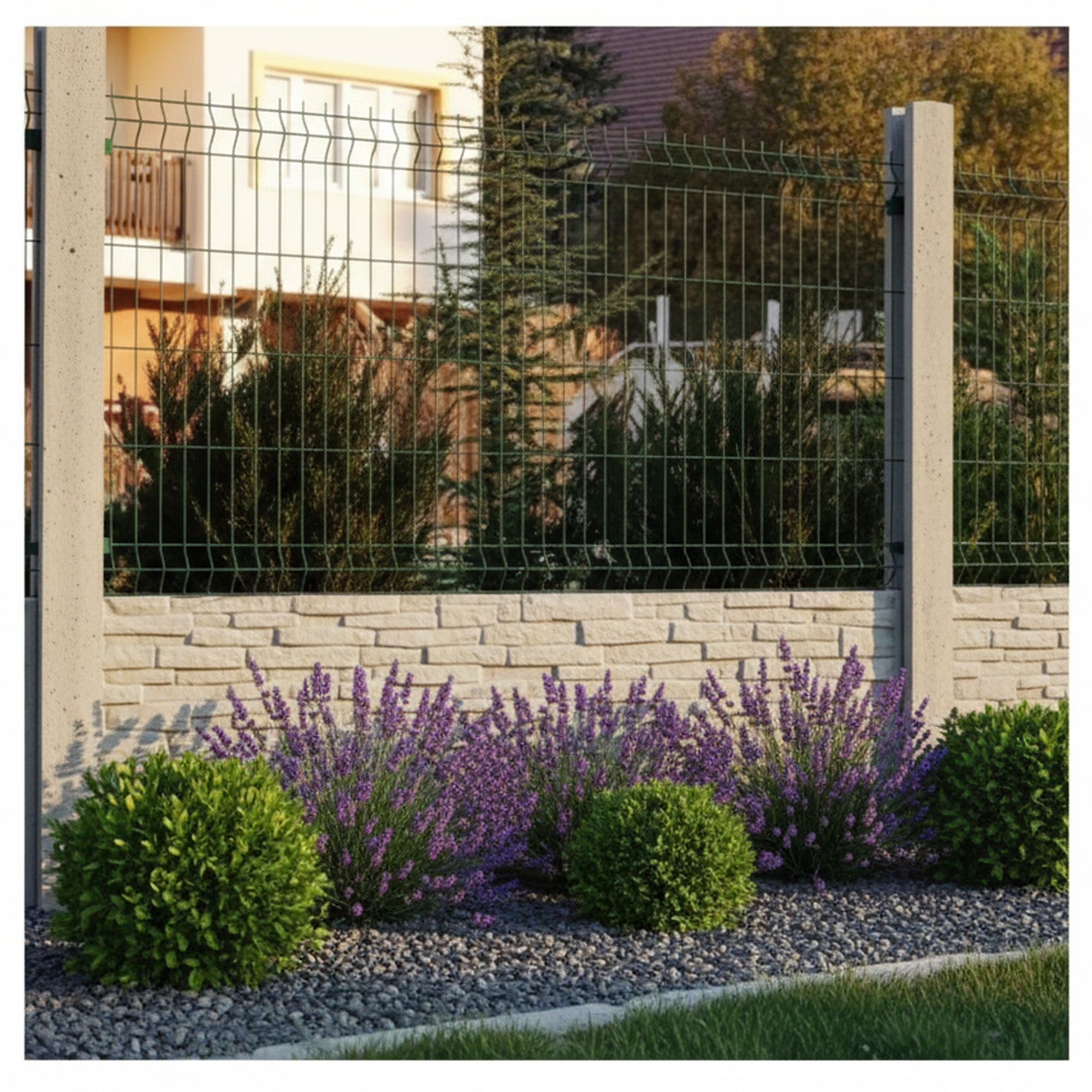 3D kerítés Betonoszloppal - KerítésÁsz