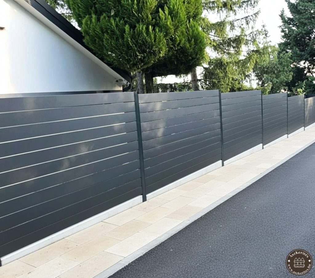 Antracit Modern Kerítés - Ászkerítés 2