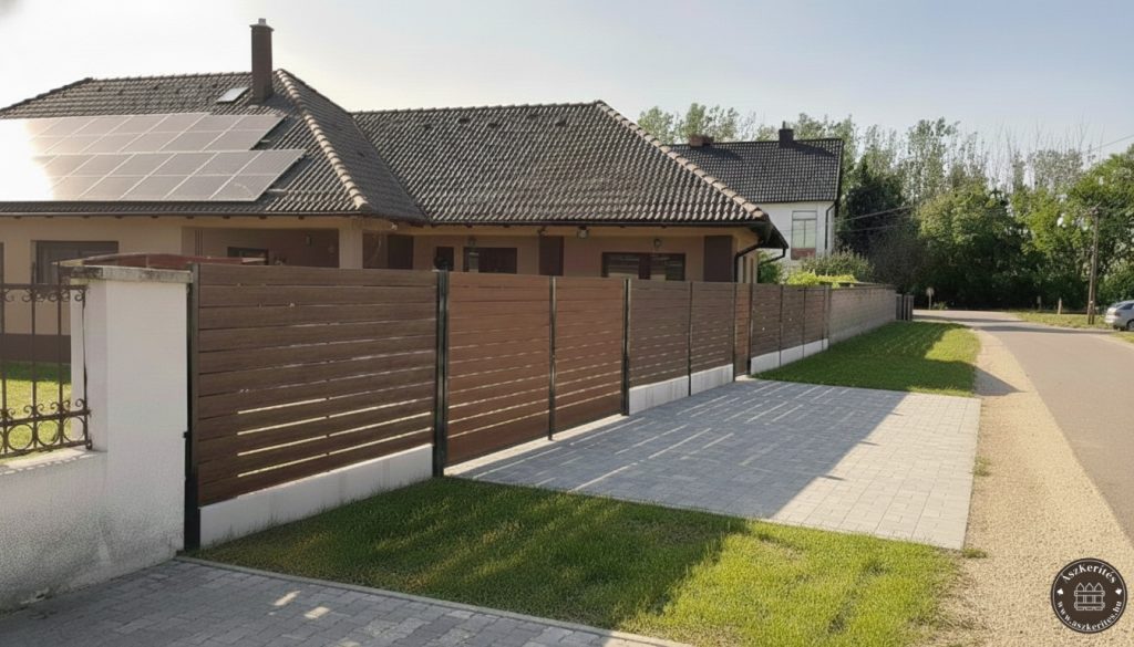 Aranytölgy -Dió Modern Kerítés - Ászkerítés 1cm