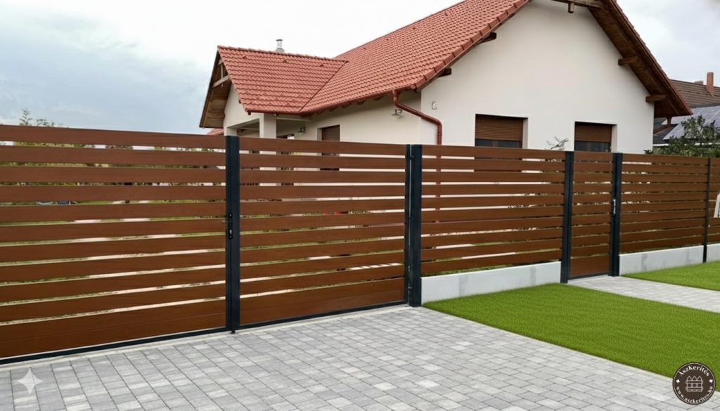 Aranytölgy Modern Kerítés - Ászkerítés 3cm