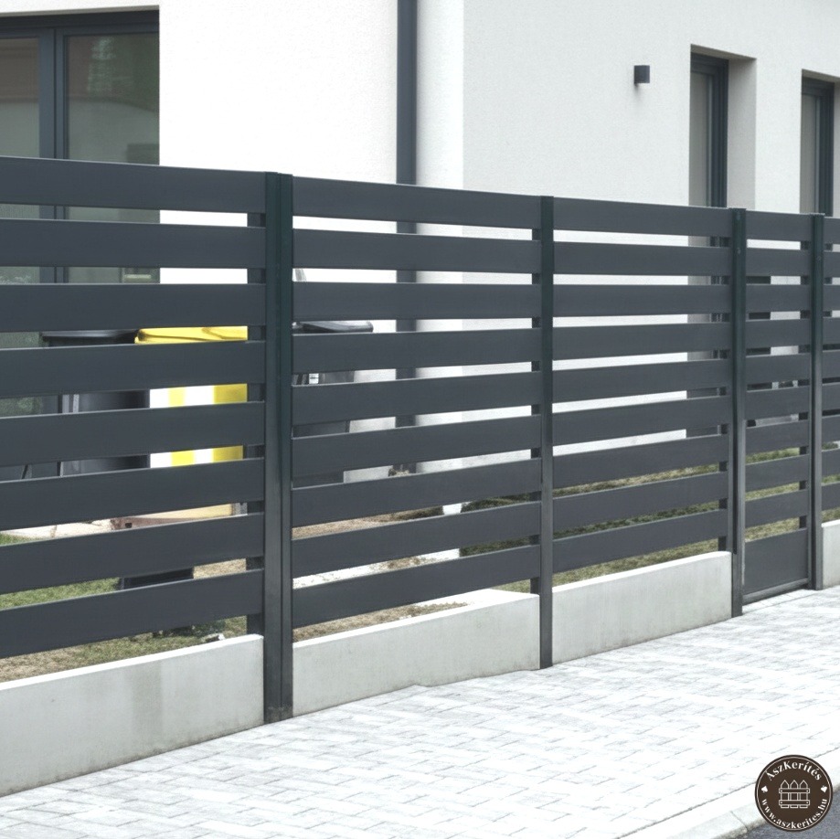 Átlátható Modern Kerítés - Ászkerítés Ferde