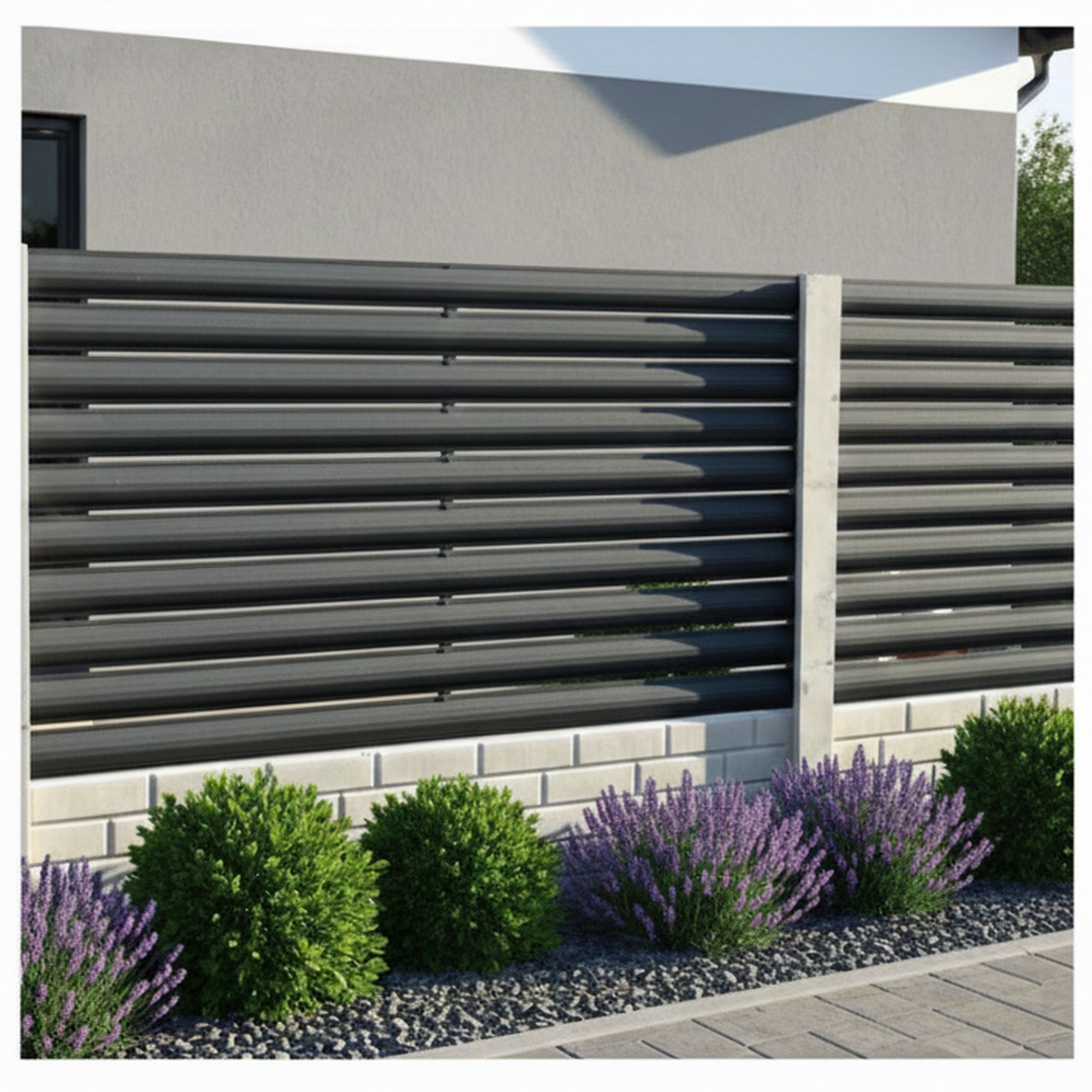 Betonkerítés Lécbetéttel - KerítésÁsz