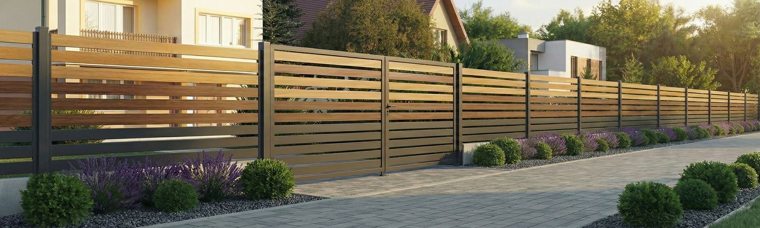 Kerítés kapu beépítése – nyíló kapu és úszókapu a kerítéssel harmonizáló borítással – KerítésÁsz