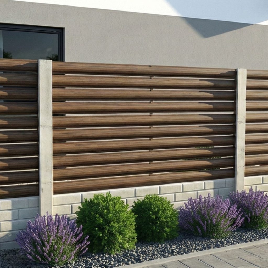 Lécbetétes Betonkerítés - KerítésÁsz