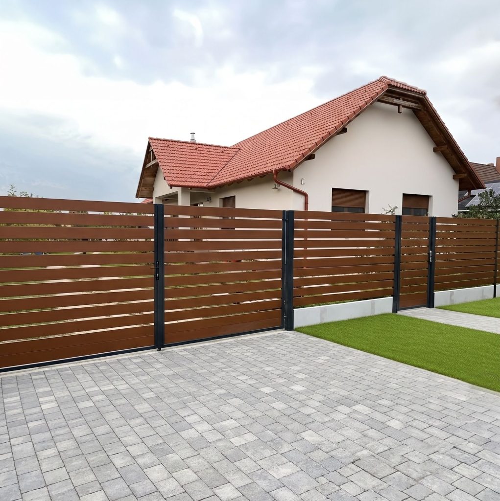 Utcafronti kerítés - Modern lamellás kerítás -ÁszKerítés